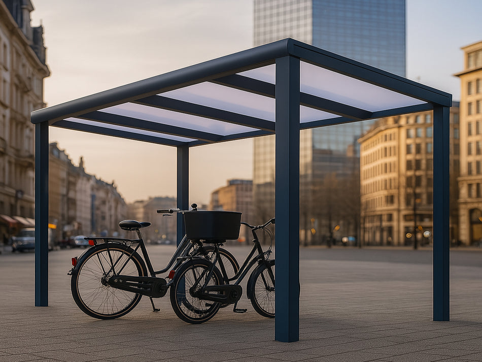 Alu Fahrradüberdachung Freistehend