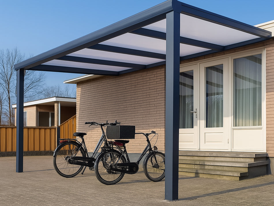 Alu Fahrradüberdachung Wandmontage