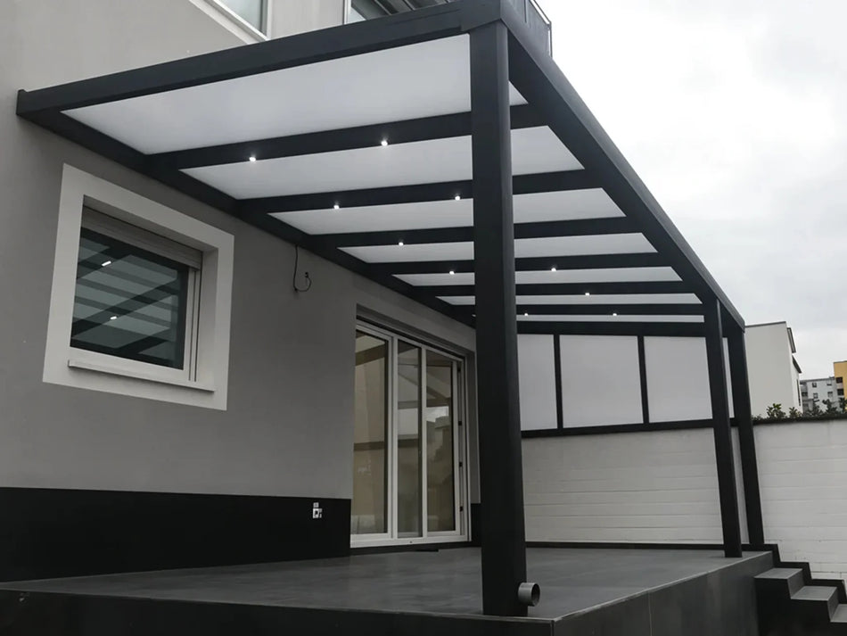 Alu Terrassenüberdachung Wandmontage