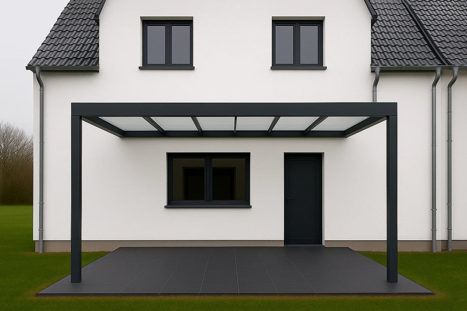 Terrassenüberdachung Alu 550 cm x 250 cm Polycarbonat