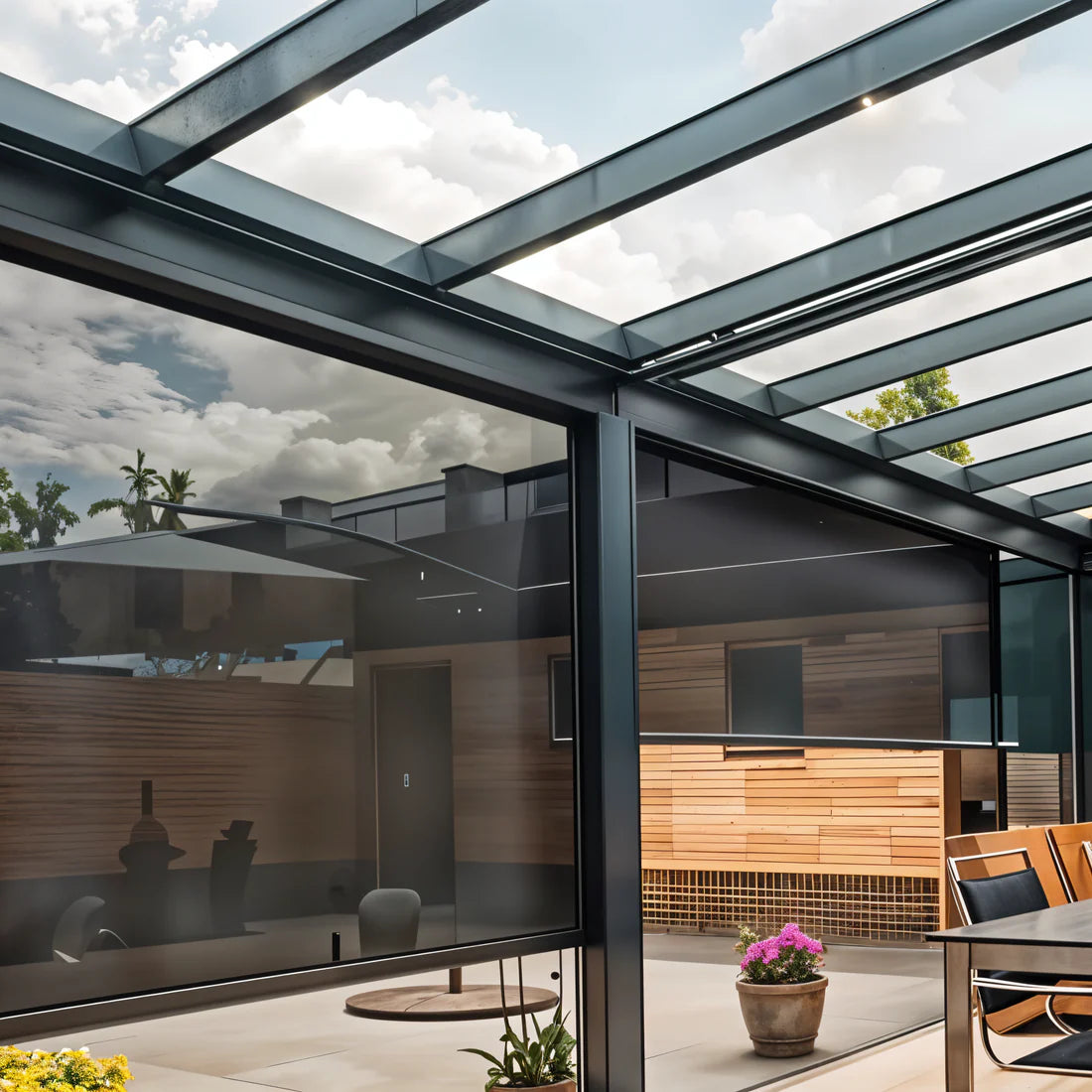 Terrassenüberdachung mit Montage