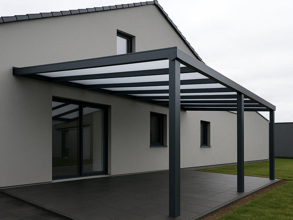 Alu Pavillon Wandmontage