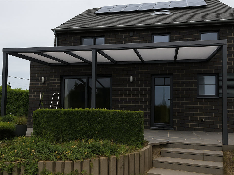 Alu Veranda Wandmontage