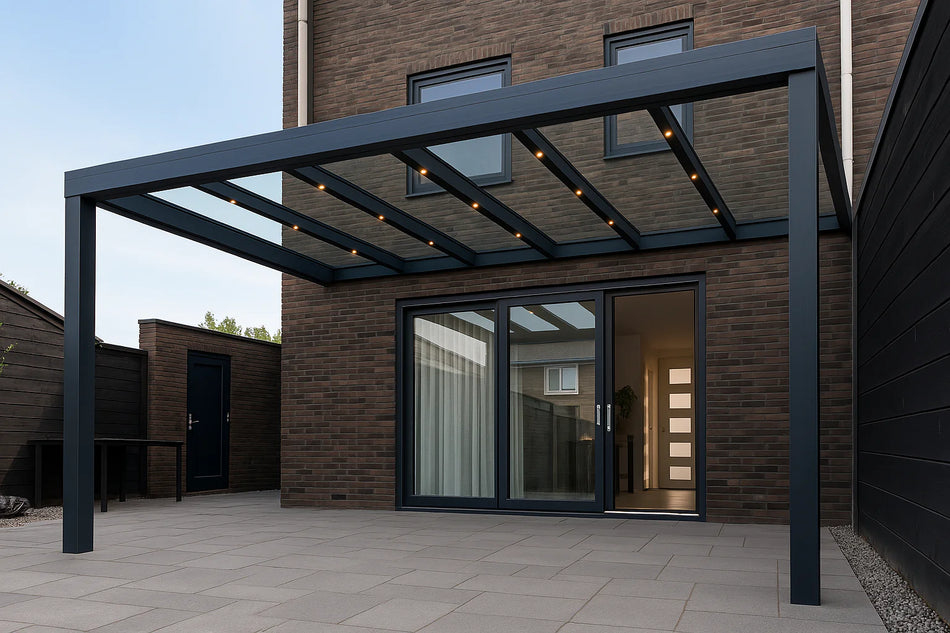 Terrassenüberdachung Alu 300 cm x 200 cm Polycarbonat