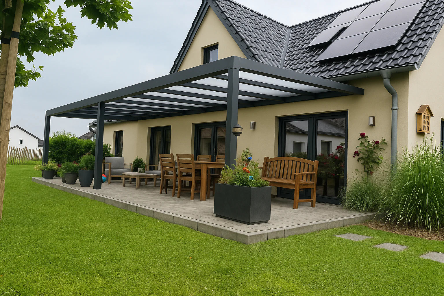 Terrassenüberdachung 450 cm x 300 cm