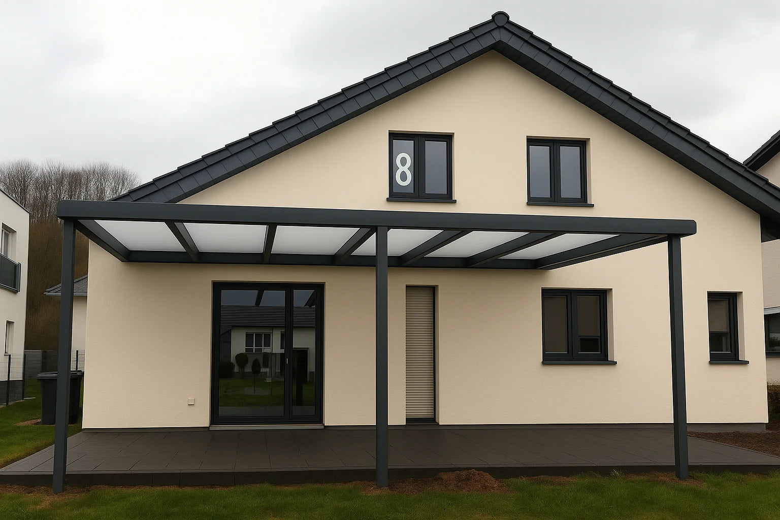 Terrassenüberdachung 450 cm x 300 cm