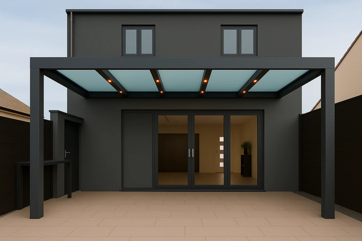 Terrassenüberdachung 450 cm x 300 cm
