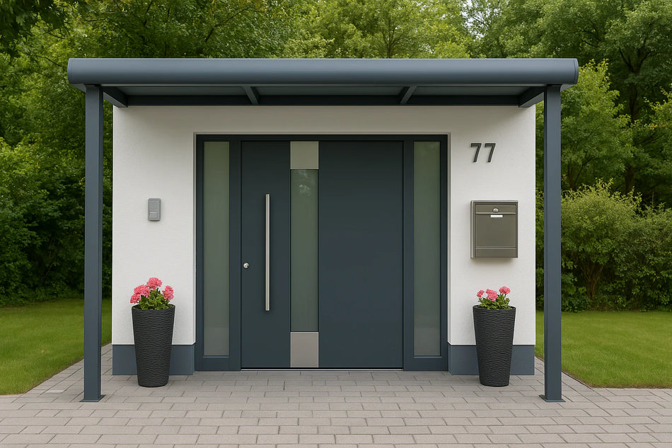 Terrassenüberdachung Alu 450 cm x 450 cm Polycarbonat