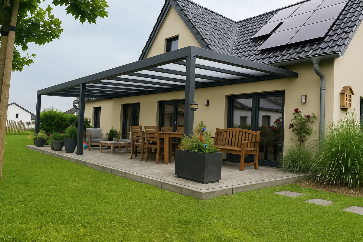 Terrassenüberdachung 650 cm x 350 cm