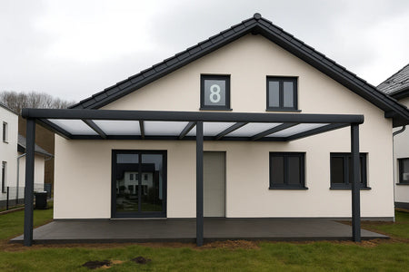 Terrassenüberdachung Alu 1000 cm x 300 cm Polycarbonat