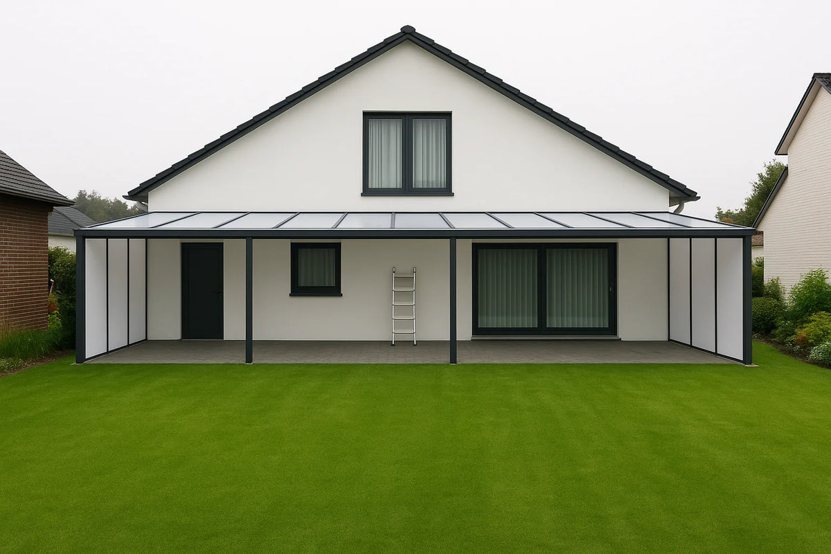 Terrassenüberdachung Alu 1000 cm x 300 cm Polycarbonat