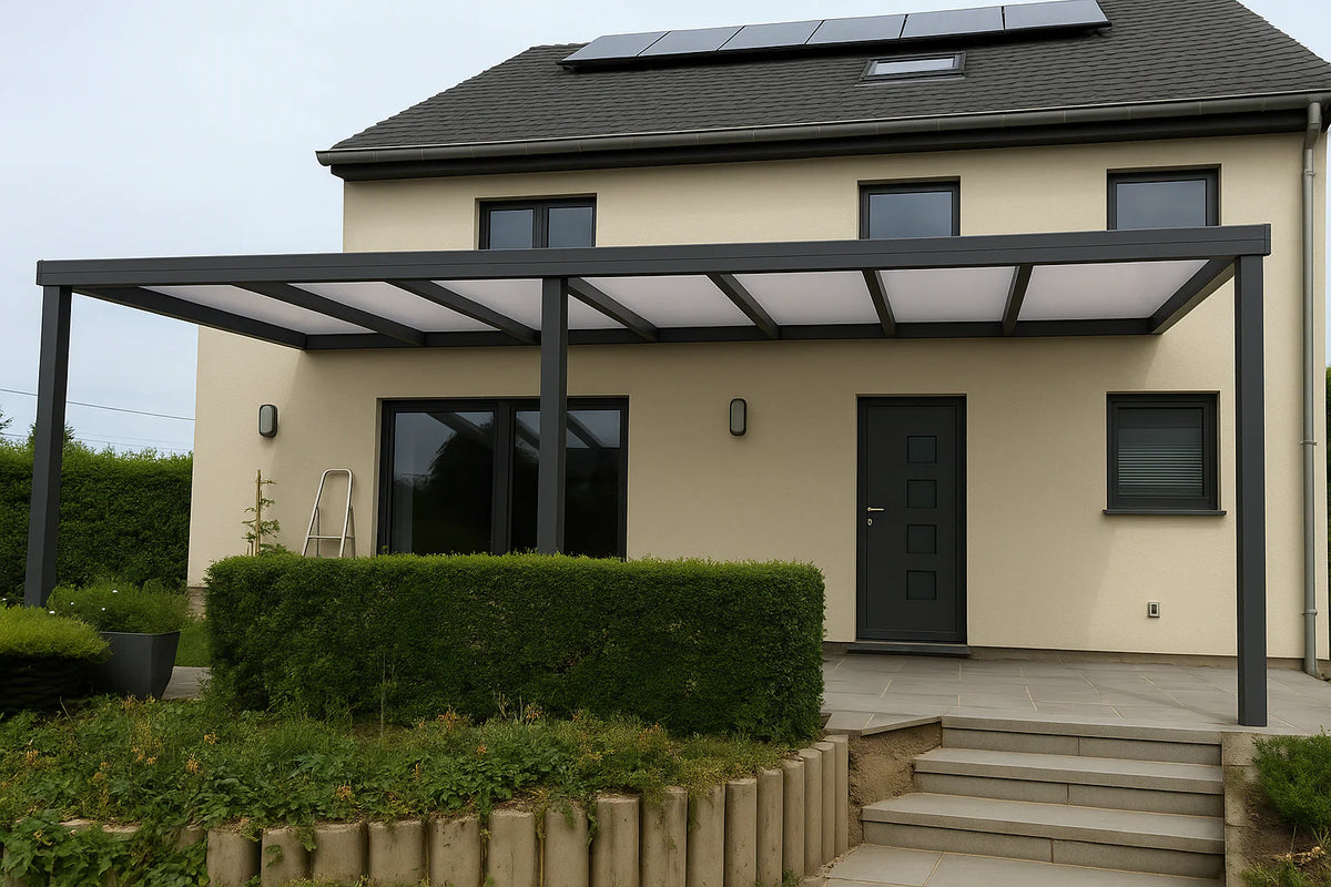 Terrassenüberdachung Alu 1000 cm x 300 cm Polycarbonat