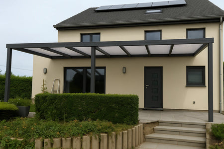 Terrassenüberdachung Alu 1000 cm x 300 cm Polycarbonat