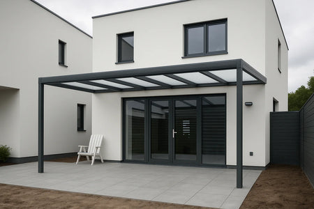 Terrassenüberdachung Alu 1000 cm x 300 cm Polycarbonat