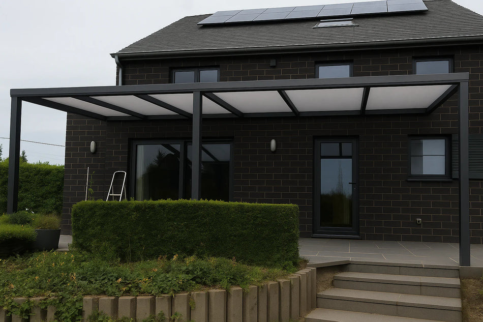 Terrassenüberdachung Alu 1000 cm x 350 cm Polycarbonat