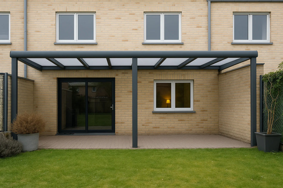 Terrassenüberdachung Alu 1050 cm x 250 cm Polycarbonat