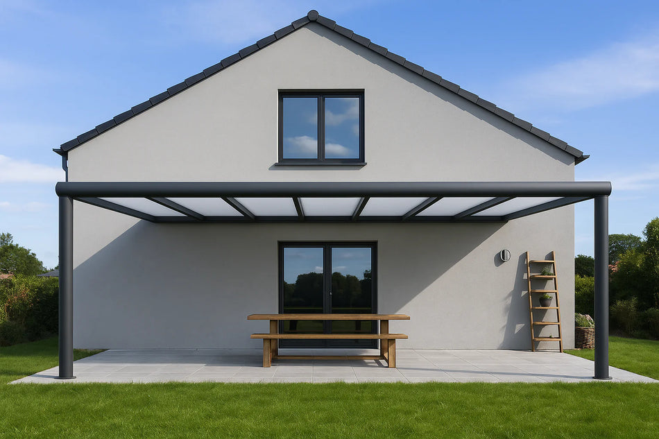 Terrassenüberdachung Alu 1050 cm x 350 cm Polycarbonat