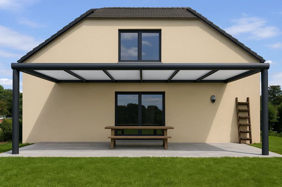 Terrassenüberdachung Alu 1050 cm x 450 cm Polycarbonat