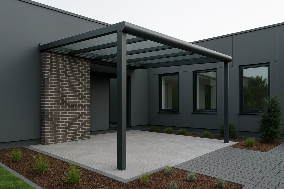 Terrassenüberdachung Alu 1050 cm x 500 cm Polycarbonat