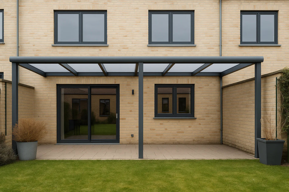 Terrassenüberdachung Alu 1100 cm x 200 cm Polycarbonat