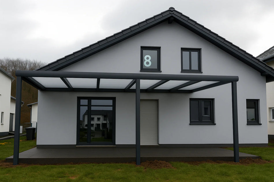 Terrassenüberdachung Alu 1100 cm x 300 cm Polycarbonat