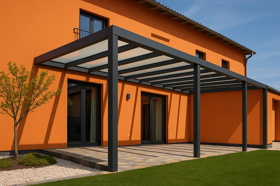 Terrassenüberdachung Alu 1100 cm x 350 cm Polycarbonat