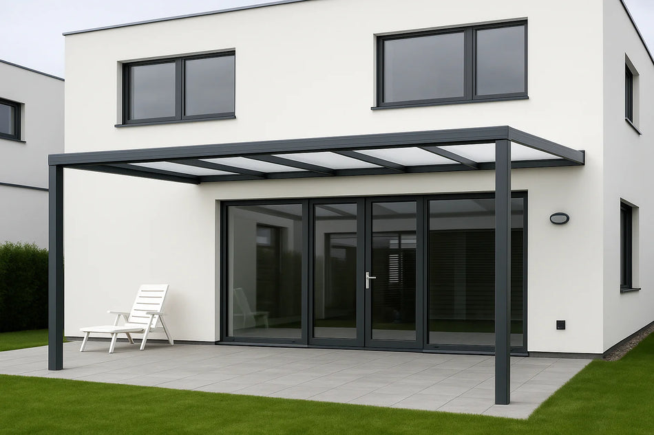 Terrassenüberdachung Alu 1100 cm x 400 cm Polycarbonat