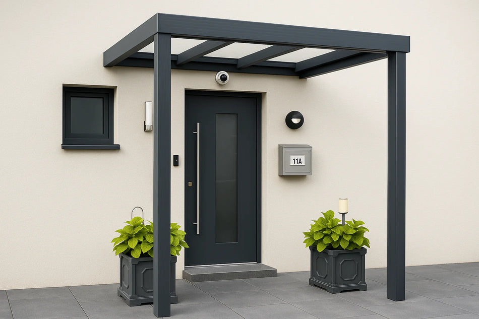 Terrassenüberdachung Alu 1100 cm x 500 cm Polycarbonat