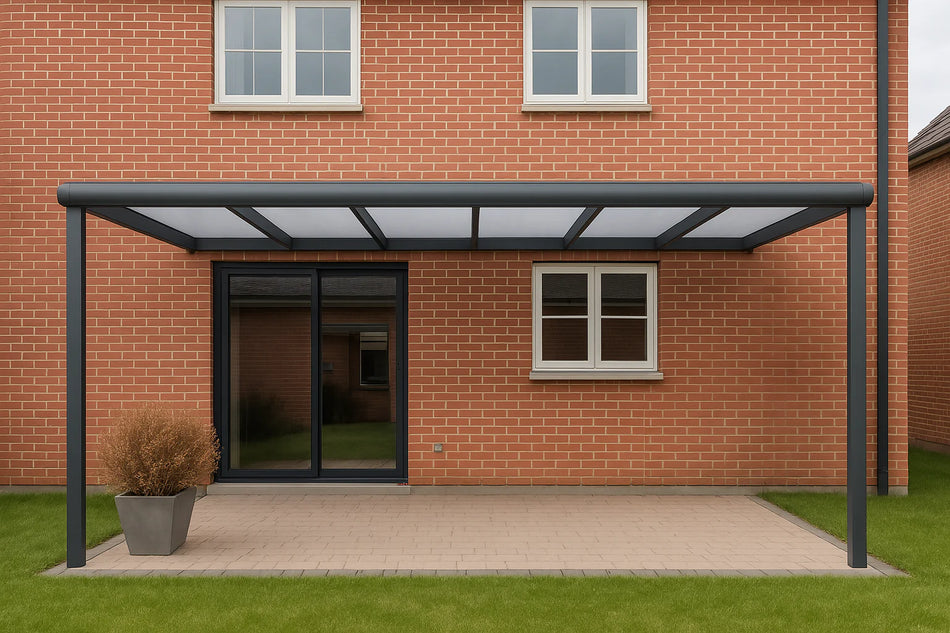 Terrassenüberdachung Alu 350 cm x 200 cm Polycarbonat
