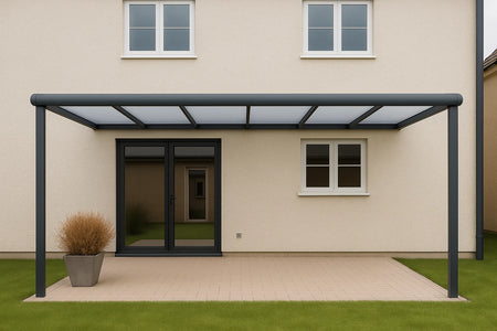 Terrassenüberdachung 350 cm x 450 cm Polycarbonat