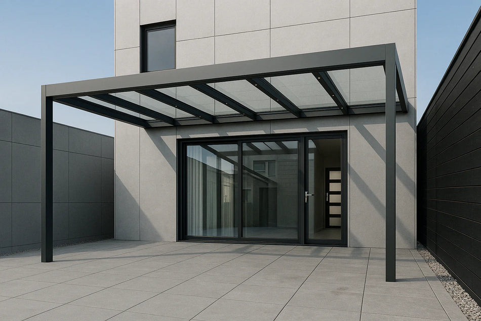 Terrassenüberdachung Alu 350 cm x 500 cm Polycarbonat