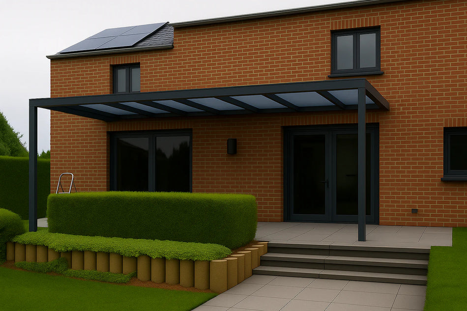 Terrassenüberdachung Alu 400 cm x 200 cm Polycarbonat
