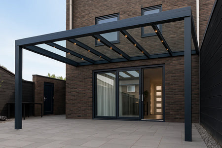 Terrassenüberdachung Alu 400 cm x 250 cm Polycarbonat