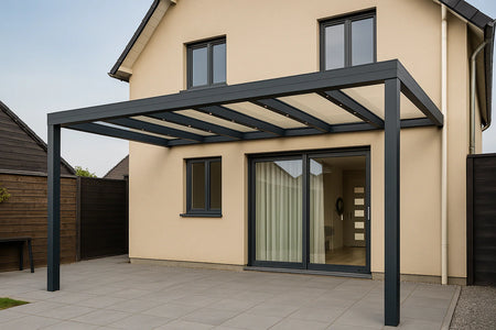 Terrassenüberdachung Alu 400 cm x 250 cm Polycarbonat