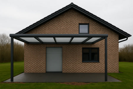 Terrassenüberdachung Alu 400 cm x 250 cm Polycarbonat