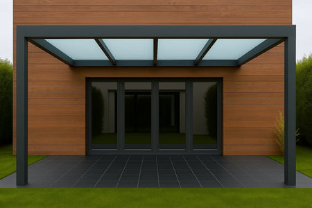 Terrassenüberdachung Alu 400 cm x 250 cm Polycarbonat
