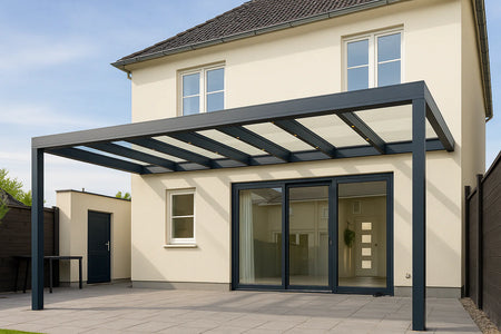Terrassenüberdachung Alu 400 cm x 250 cm Polycarbonat