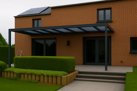 Terrassenüberdachung Alu 400 cm x 250 cm Polycarbonat