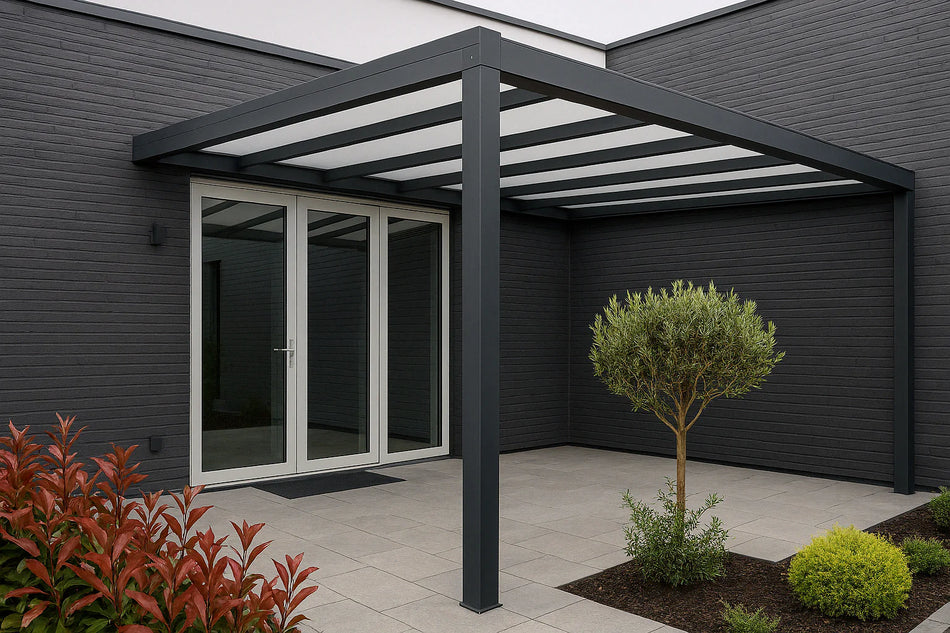 Terrassenüberdachung Alu 400 cm x 300 cm Polycarbonat