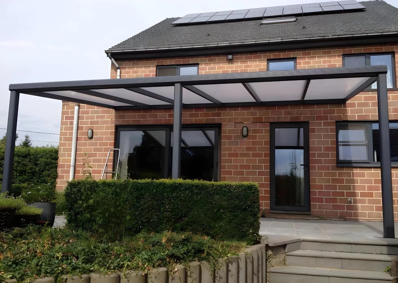 Terrassenüberdachung Alu 400 cm x 300 cm Polycarbonat
