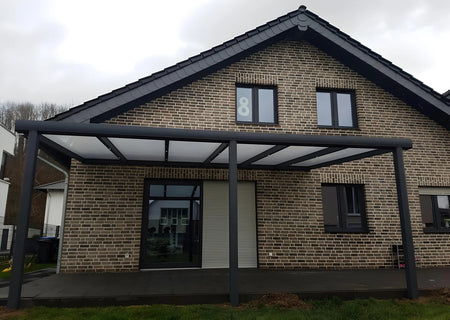 Terrassenüberdachung Alu 400 cm x 400 cm Polycarbonat