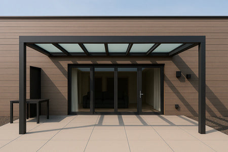 Terrassenüberdachung Alu 400 cm x 400 cm Polycarbonat