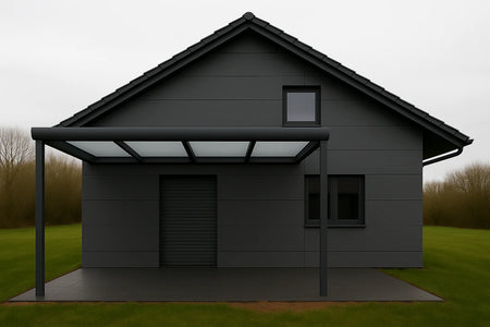 Terrassenüberdachung Alu 500 cm x 350 cm Polycarbonat