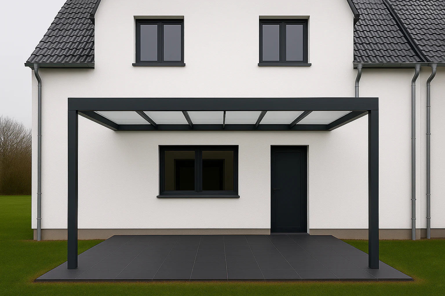 Terrassenüberdachung Alu 600 cm x 300 cm Polycarbonat