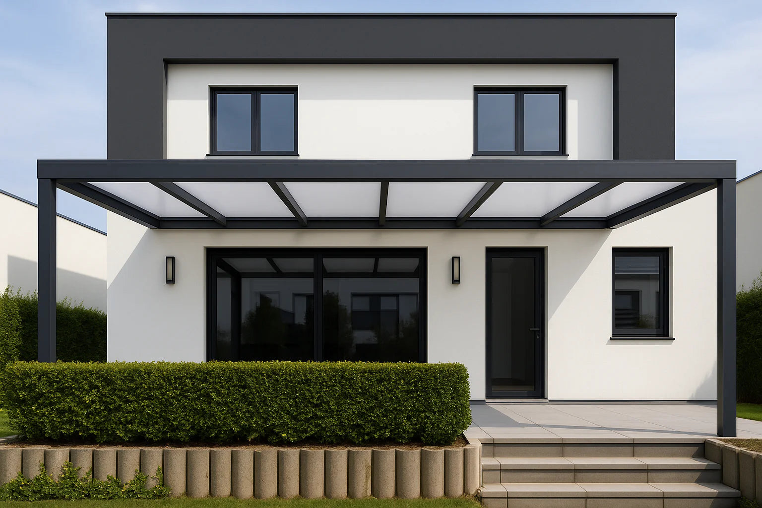 Terrassenüberdachung Alu 600 cm x 300 cm Polycarbonat