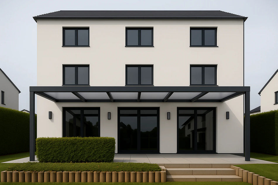 Terrassenüberdachung Alu 600 cm x 350 cm Polycarbonat