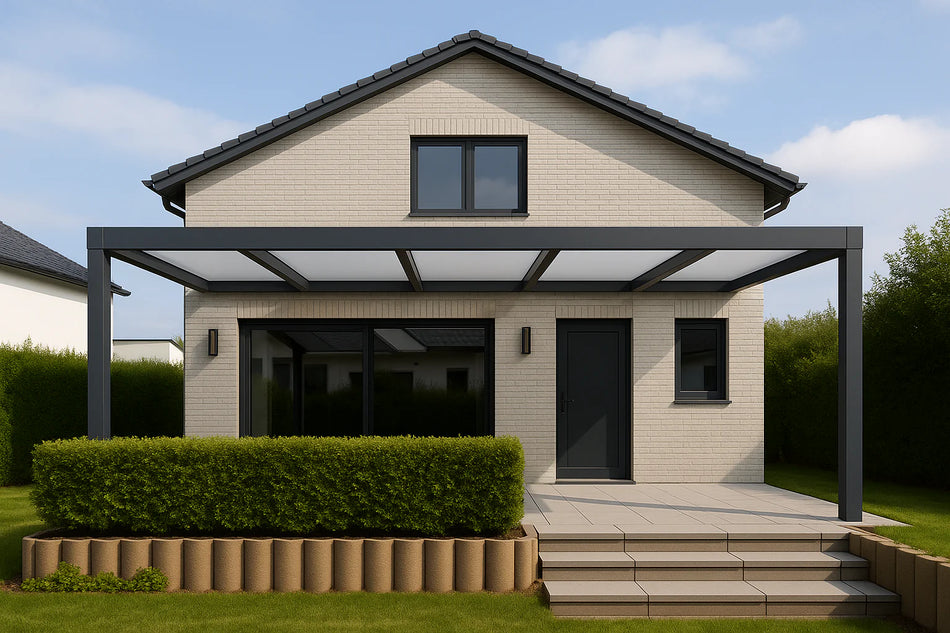 Terrassenüberdachung Alu 650 cm x 300 cm Polycarbonat