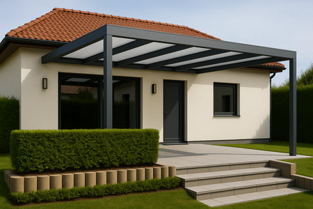 Terrassenüberdachung Alu 650 cm x 400 cm Polycarbonat