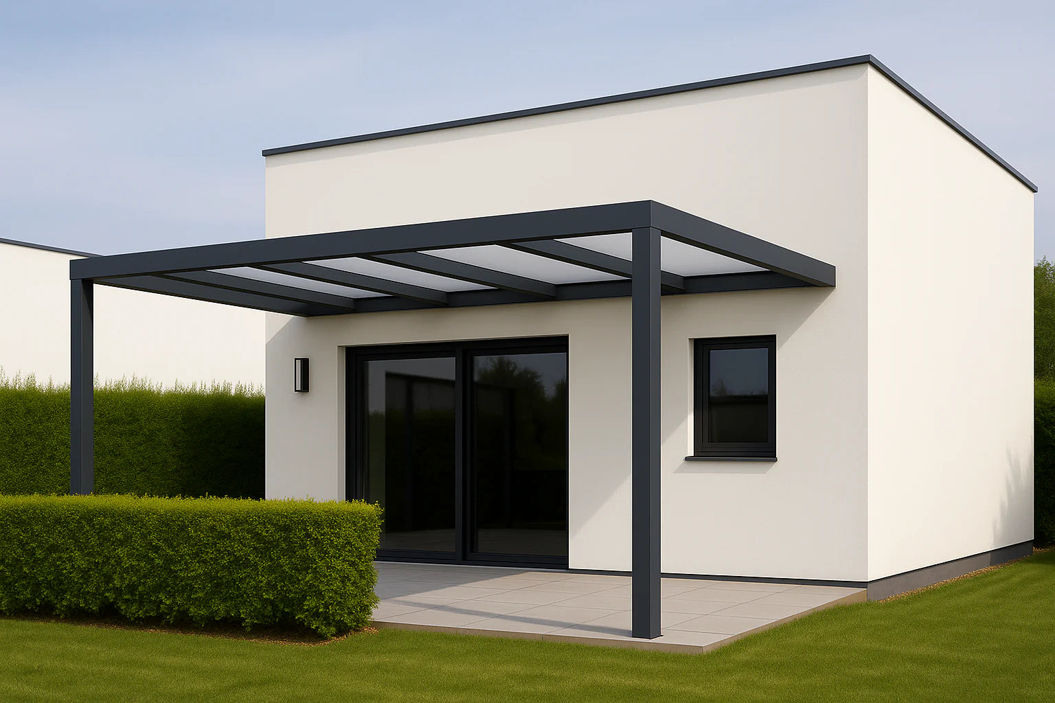 Terrassenüberdachung Alu 700 cm x 250 cm Polycarbonat