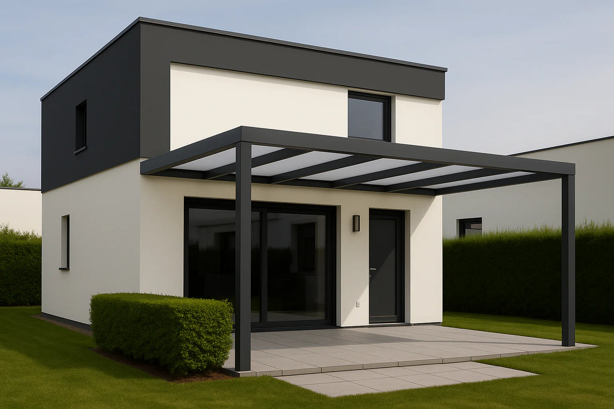 Terrassenüberdachung Alu 700 cm x 250 cm Polycarbonat
